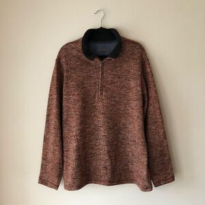 Weatherproof Vintage Quarter Zip Fur Collar Pullover Size XL